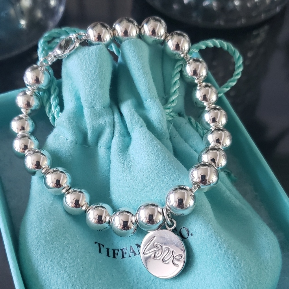 Silver beads bracelet